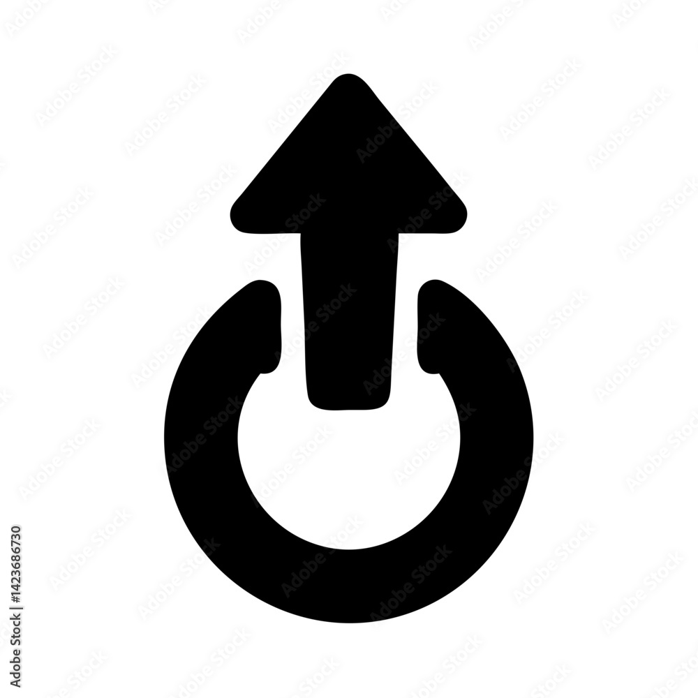 Poster Upload power button icon vector graphic design for website ui ux and mobile app development design