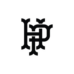 HP monogram logo design letter text name symbol monochrome logotype alphabet character simple logo