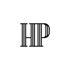 HP monogram logo design letter text name symbol monochrome logotype alphabet character simple logo