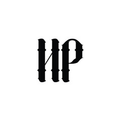 HP monogram logo design letter text name symbol monochrome logotype alphabet character simple logo