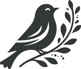 Elegant Bird Clipart for Nature Crafts.