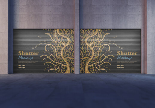 Storefront Shutter Mockup