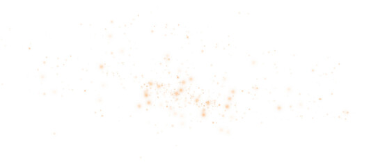 An enchanting and mesmerizing explosion of golden sparkles along with shimmering dust set on a transparent background
