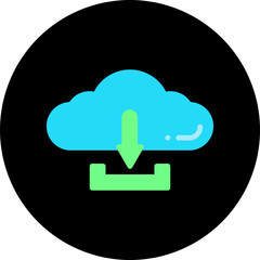 Cloud Input icon vector illustration