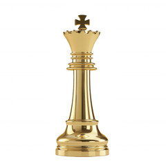 Fototapeta premium A detailed golden chess king piece, beautifully designed with intricate patterns