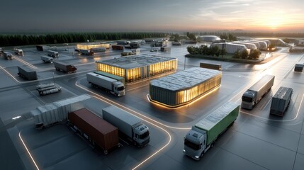 Sustainable logistics operated through efficient hub operations and green freight : freight evolution theme
