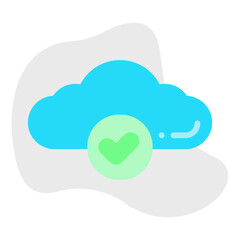 Verified Cloud icon vector illustration