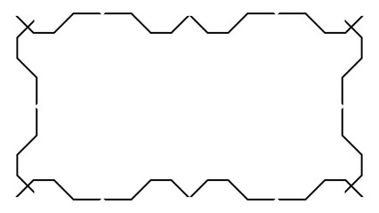 Naklejka premium A copy space with futuristic, high-tech, and simple line border of frame.