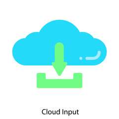 Cloud Input icon vector illustration