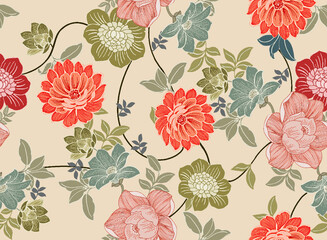 Flowers pattern allover pattern all over abstract pattern