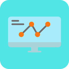 Computer Analytics icon vector illustration