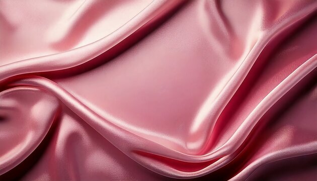 Wrinkled pink silk draped around a smooth central area, designed for product placement or overlay text