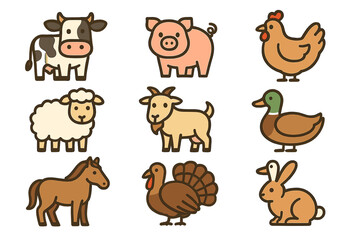 Commonly raised domestic animals on small farms and rural homes