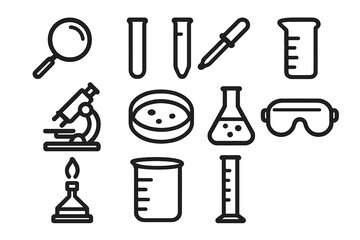 Obraz premium Instruments commonly used in school and professional laboratories