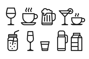 A variety of drink containers used for both hot and cold beverages