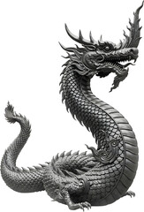 chinese dragon statue isolated