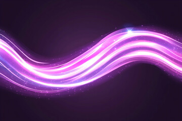 Glowing purple and pink wave abstract background