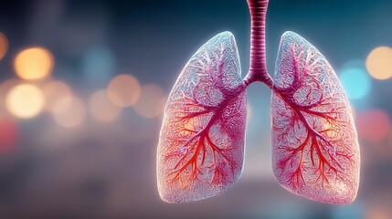 Fototapeta premium Human Respiratory System Focus
