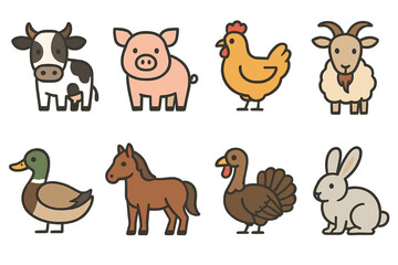 Domestic animals commonly raised on small farms and rural homes