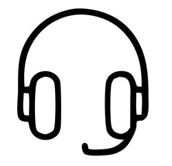 headphones outline transparent background