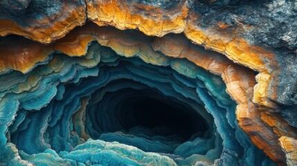Obraz premium Colorful cave entrance
