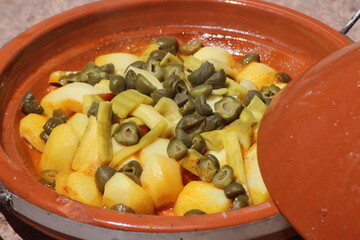 Traditional Moroccan Tajine, Fresh Amazigh Tajine with Vegetables