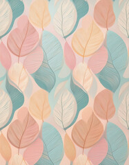 seamless background with leaves