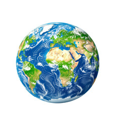 Earth Globe, Africa View, Blue Ocean, Green Land, transparent background