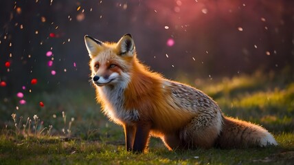 Obraz premium red fox vulpes