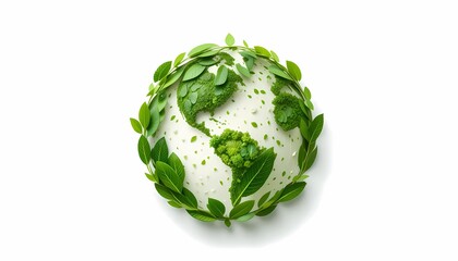 Celebrating Earth Day with a symbol of global environmental protection and sustainability