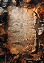 Naklejka premium Crumpled paper texture background