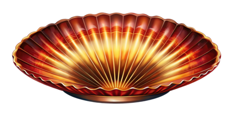 Illuminated Shell Design Showing Radial Symmetry and Reflected Light Pattern