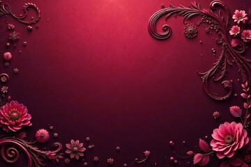 Deep maroon paisley wallpaper with muted accents , pattern, maroon