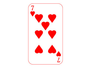 トランプの7　ハート