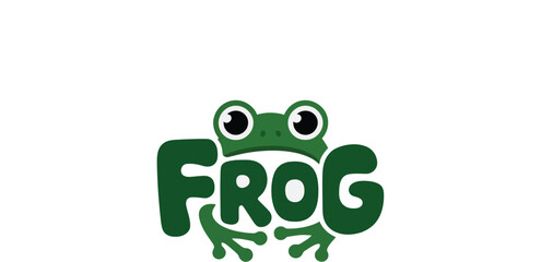 Obraz premium 0007_1_a-fun-logo-of-a-frog-shaped-from-the-wor_e.eps