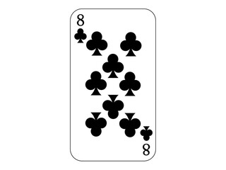 トランプの8　クローバー