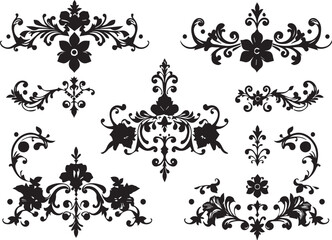 A set of elements, symbols, ornaments, mandalas. Hand drawn vector illustration