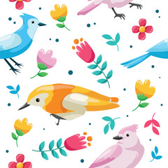 Vector Images of Various Types of Bird Patterns With Subtle Colors