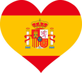 Obraz premium Spain County Map And Flag Design