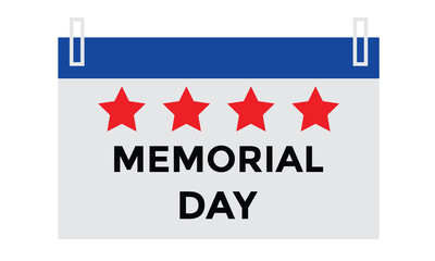 USA memorial day vector icon design.