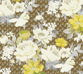 Soft Floral Design with Harmonious Colors and Leaf Details