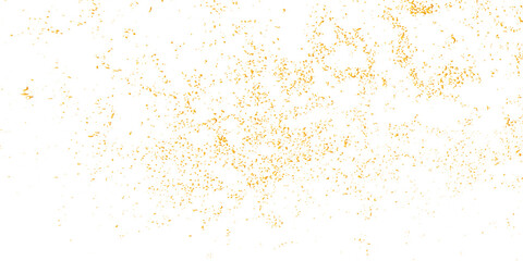 Abstract doted and confetti golden glitter and dust particles splatter on transparent background. Dust golden grunge background. Vector illustration.