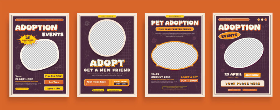 Adopt a pet flyer template design
