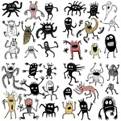 set of monster. s vector illustration