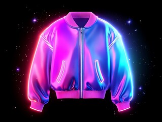 Neon Bomber Jacket Studio Shot
