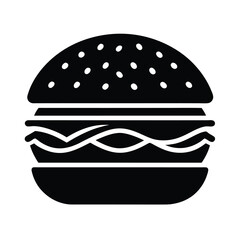 burger stencil icon vector illustration