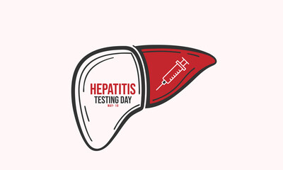 Hepatitis Testing Day. background, banner, card, poster, template. Vector illustration.