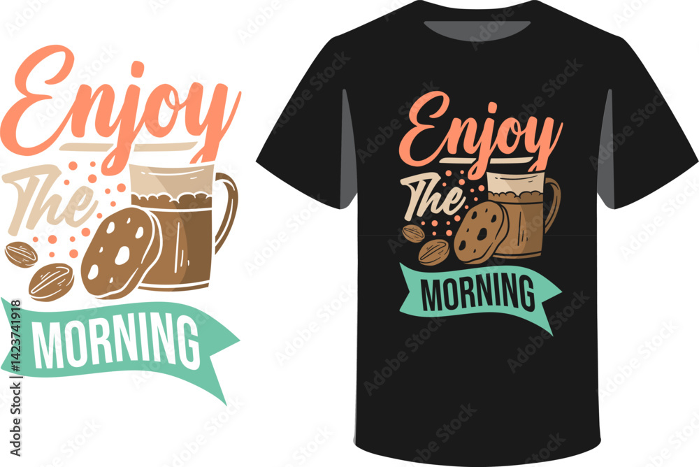 Fototapete typography and icon t-shirts design template with unique text