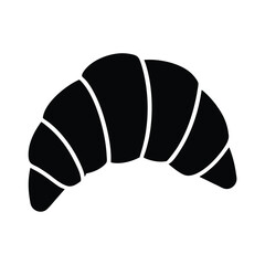 croissant stencil icon vector illustration