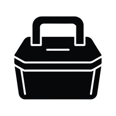 lunch box stencil icon vector illustration